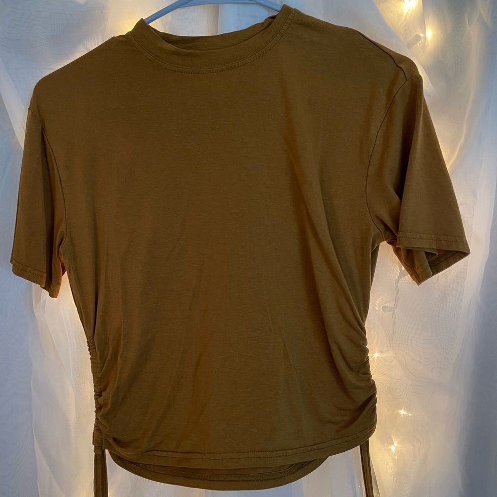 shein crop top size s color nude/brown